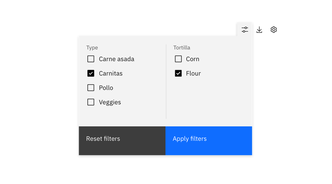 Batch filter example